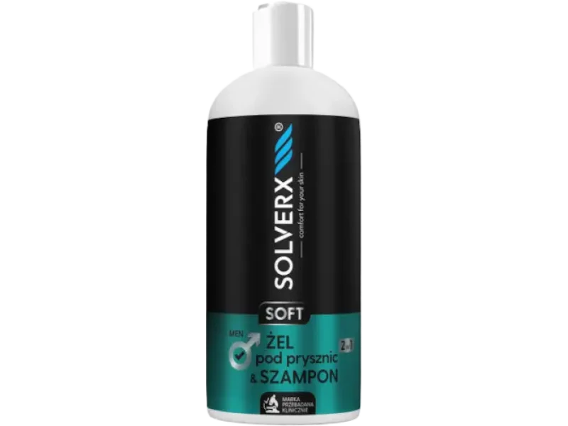 Solverx Soft For Men żel pod prysznic i szampon 2w1