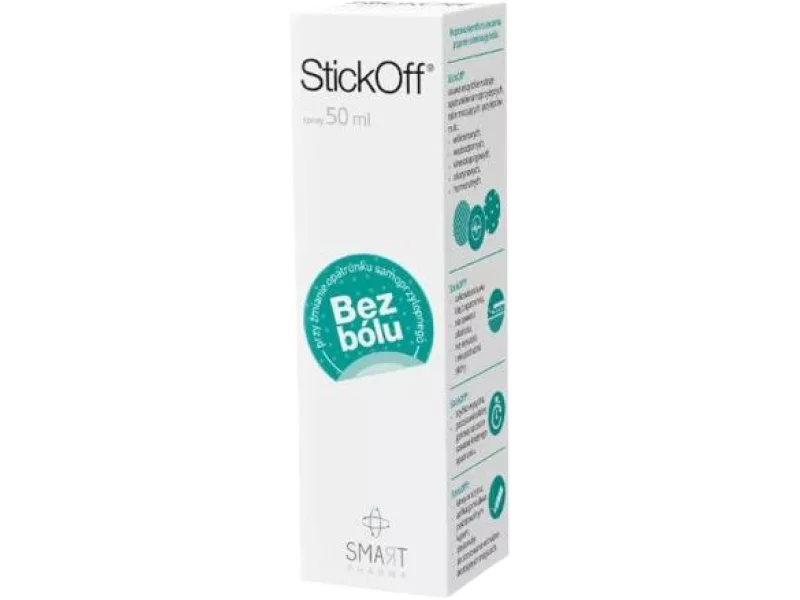 StickOff, do bezbolesnego usuwania opatrunków samoprzylepnych, spray