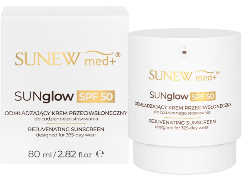 SunewMed+ SUNglow SPF50 odmładzający przeciwsłoneczny do codziennego stosowania, krem