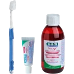Sunstar Gum zestaw pozabiegowy płyn Paroex CHX + pasta Paroex CHX + szczoteczka pozabiegowa