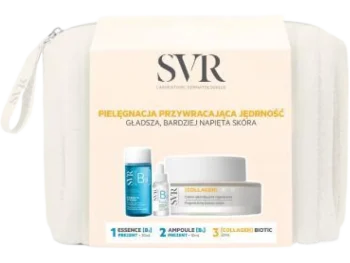 Zdjęcie produktu SVR Biotic zestaw: krem Collagen Biotic + ampułka Ampoule Hydra B3 + esencja Essence Hydra B3 + kosmetyczka, krem + serum + esencja
