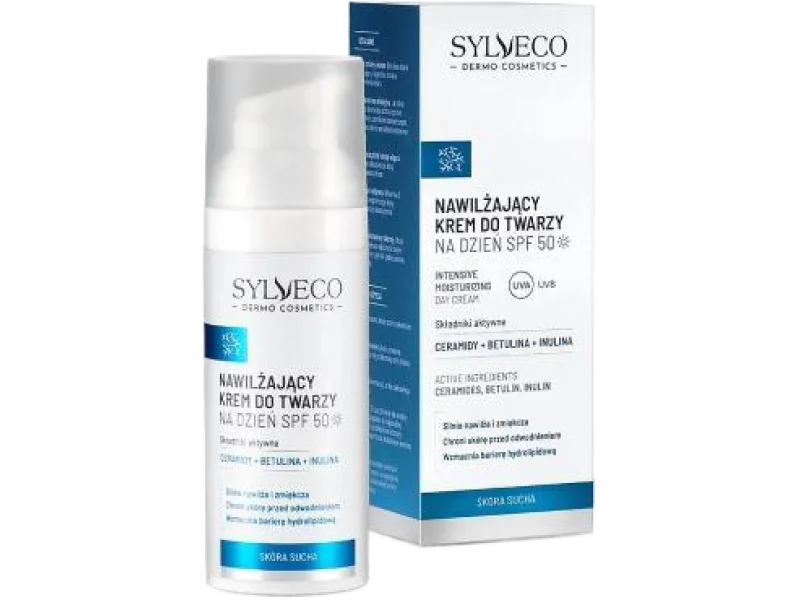 Sylveco Dermo nawilżający krem do twarzy na dzień SPF 50 skóra sucha