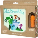 THE BRUSHIES szczoteczka silikonowa na palec Momo Monkey + książka