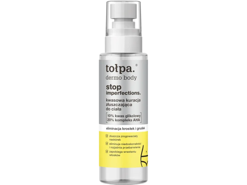 Tołpa Dermo Body Stop Imperfections, kwasowa kuracja złuszczająca, płyn