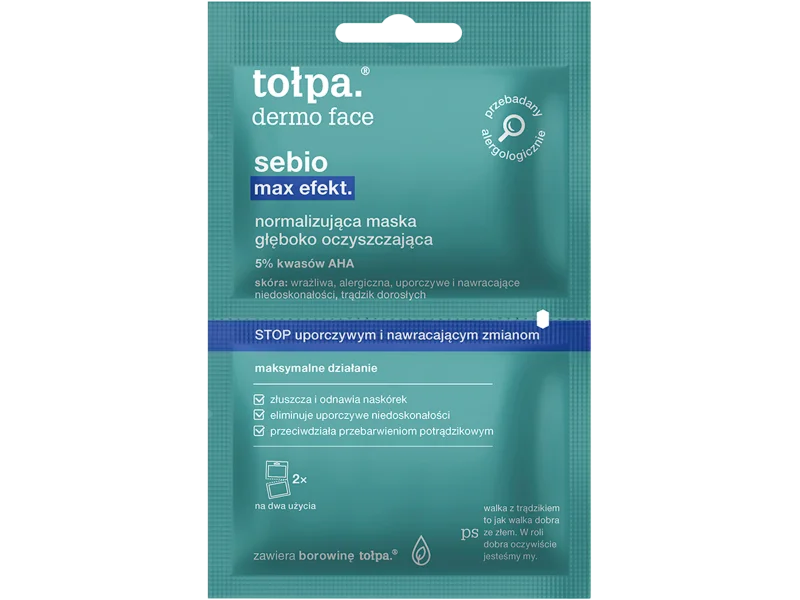 Tołpa Dermo Face Sebio, maska głęboko oczyszczająca normalizująca