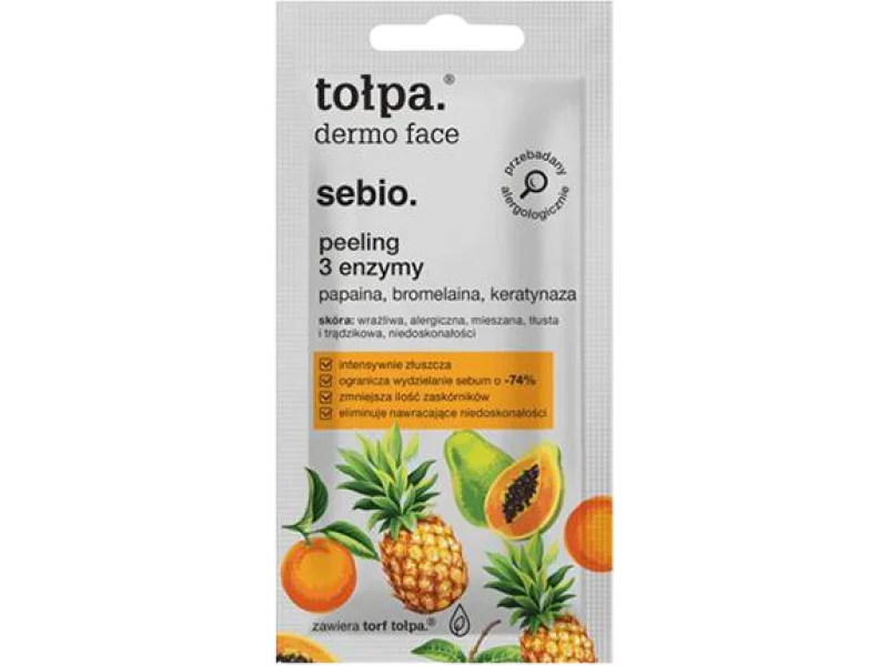 Tołpa Dermo Face Sebio peeling 3 enzymy, żel