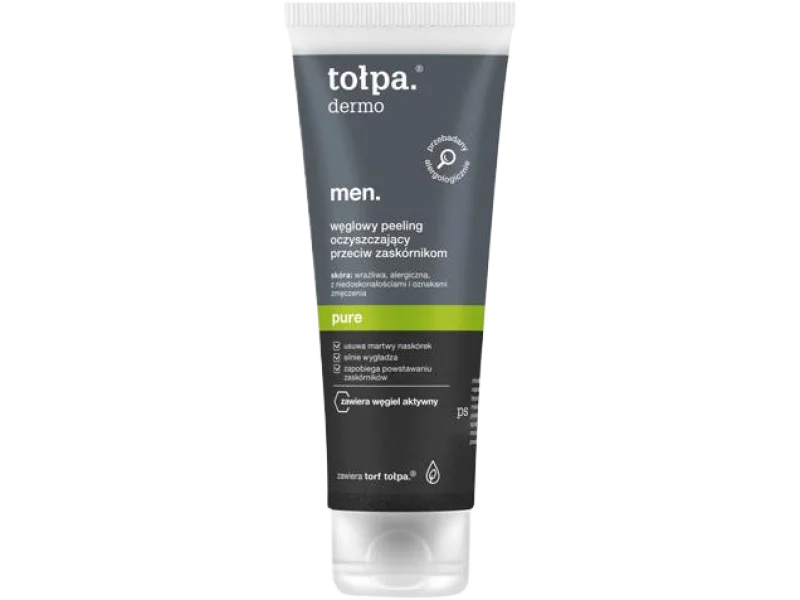 Tołpa Dermo Men Pure węglowy peeling oczyszczający przeciw zaskórnikom