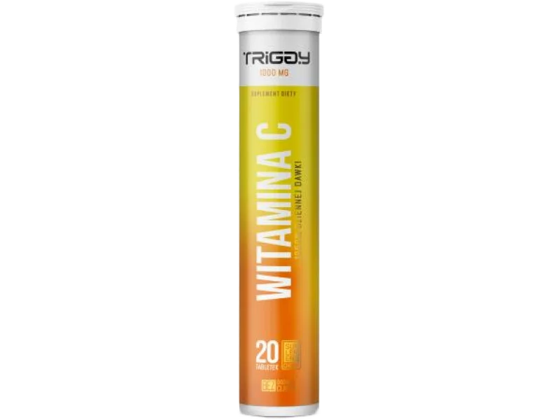 TRIGGY Witamina C, smak pomarańcza, tabletki musujące, 1000 mg