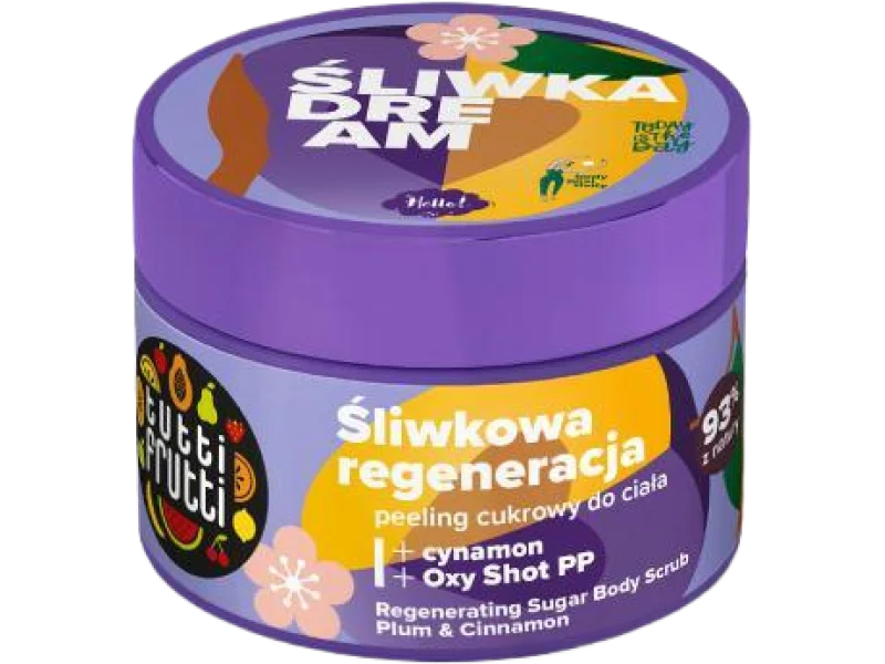 Tutti Frutti śliwka i cynamon + Oxy Shot PP regenerujący peeling do ciała