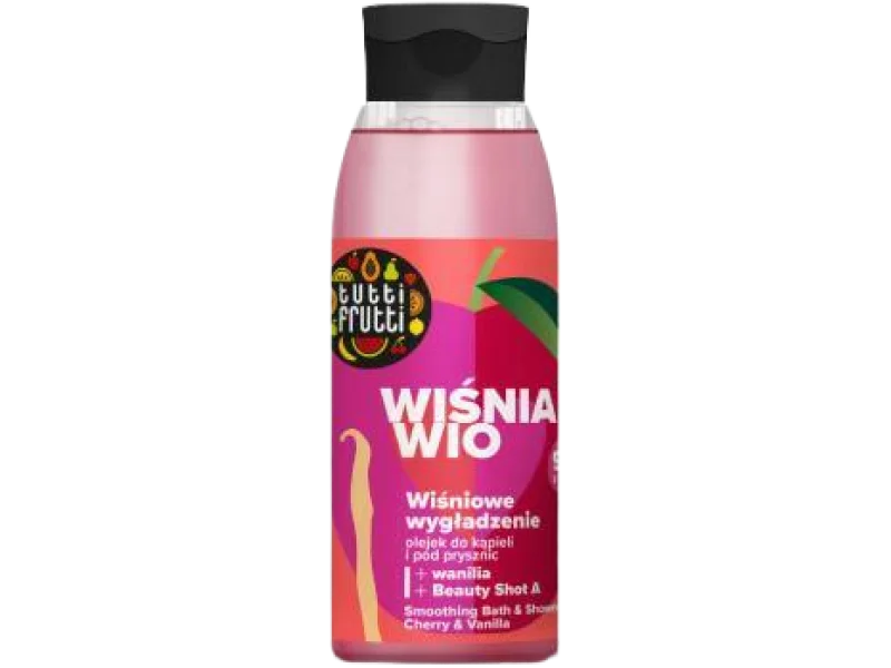 Tutti Frutti wiśnia i wanilia + Beauty Shot A wygładzający olejek do kąpieli i pod prysznic, żel do mycia