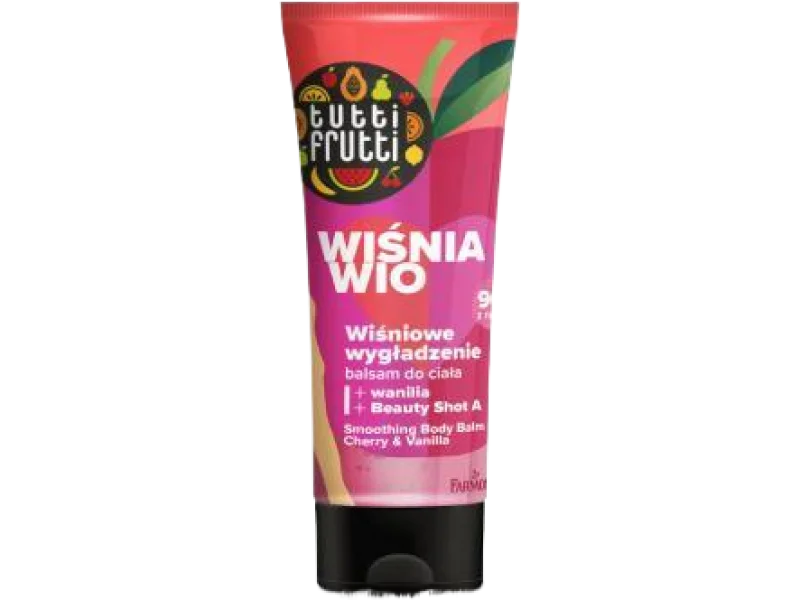 Tutti Frutti wygładzający balsam do ciała wiśnia i wanilia + Beauty Shot A