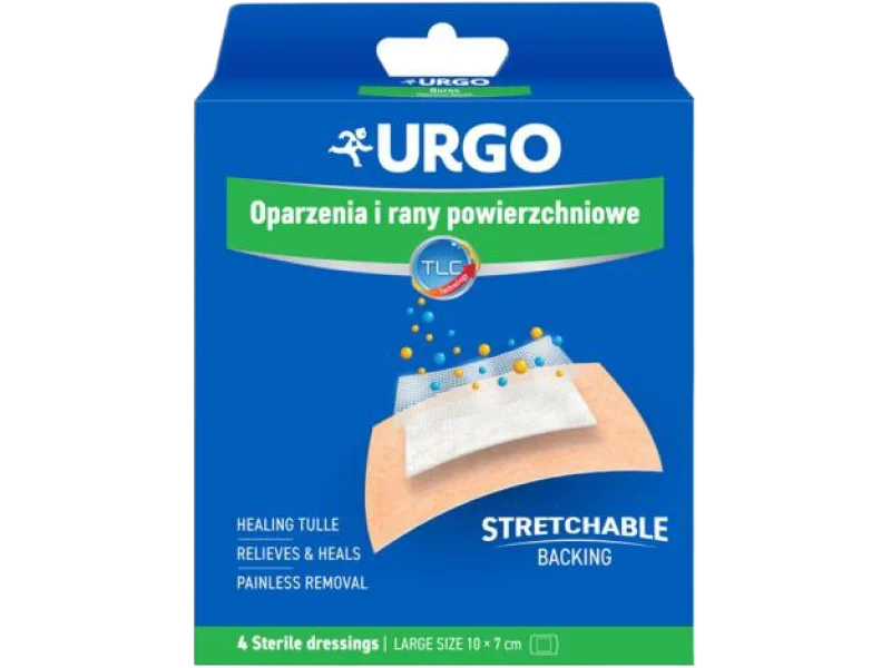 URGO sterylne na oparzenia i rany powierzchniowe, opatrunek