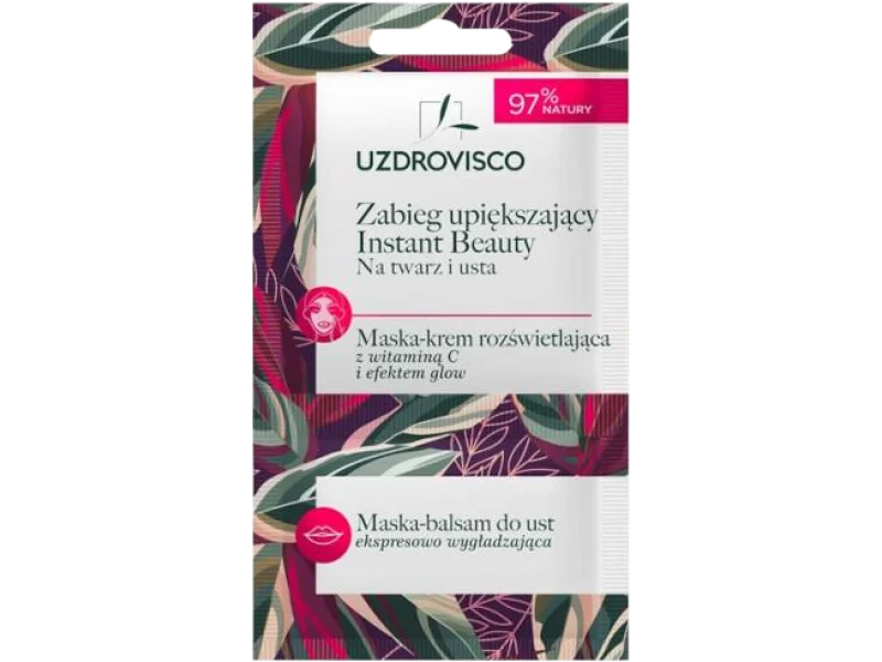Uzdrovisco zabieg upiększający Instant Beauty na twarz i usta, maska