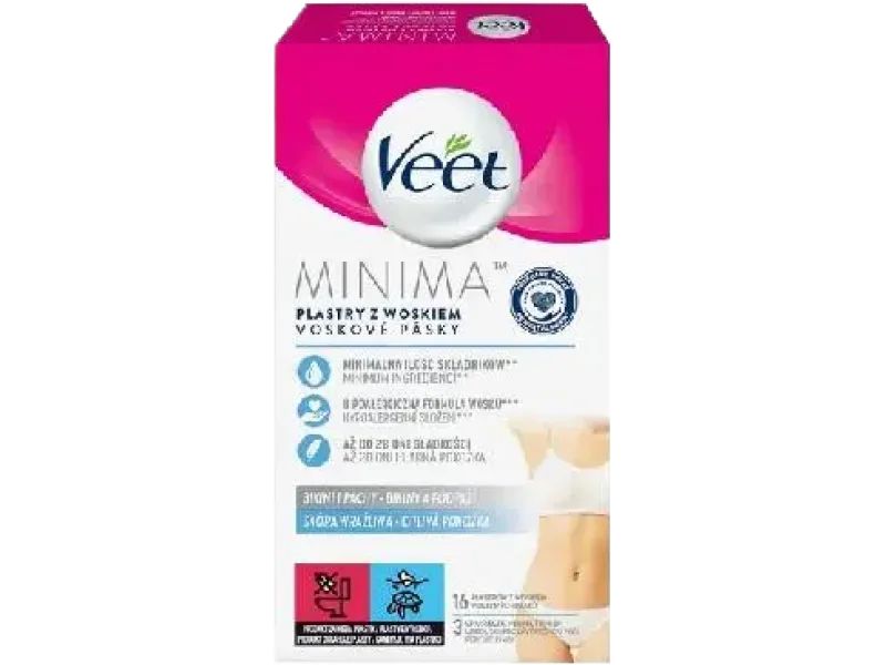 Veet Minima do depilacji bikini i pach dla skóry wrażliwej, plaster
