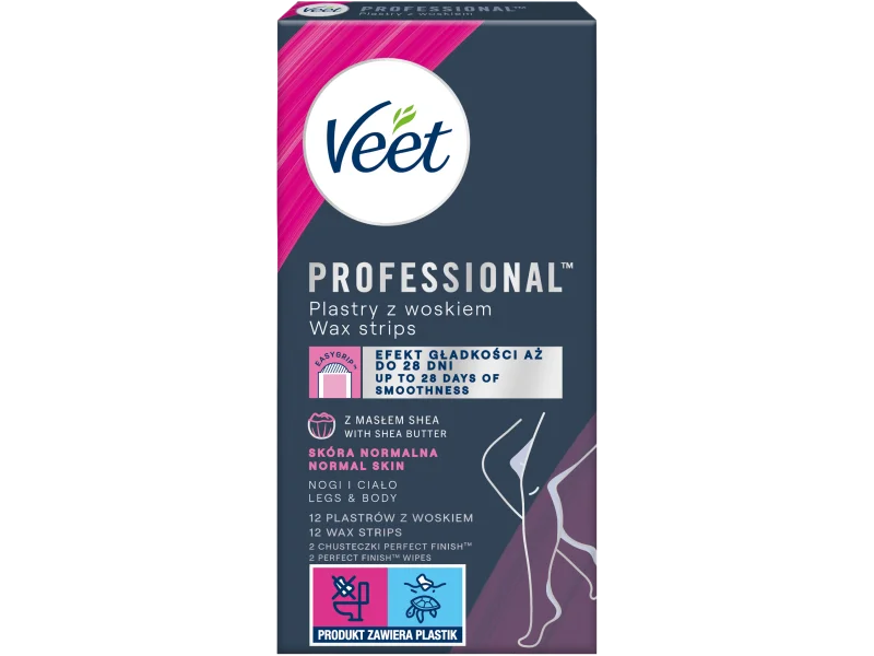 Veet plastry do depilacji z woskiem dla skóry normalnej