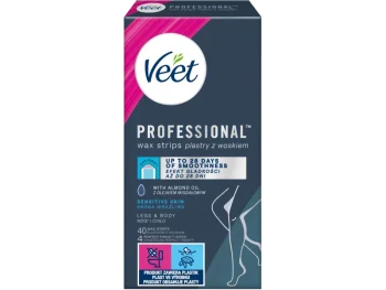 Zdjęcie produktu Veet Professional plastry z woskiem do depilacji dla skóry wrażliwej, plaster