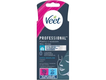 Zdjęcie produktu Veet Professional z woskiem do depilacji twarzy dla skóry wrażliwej, plaster