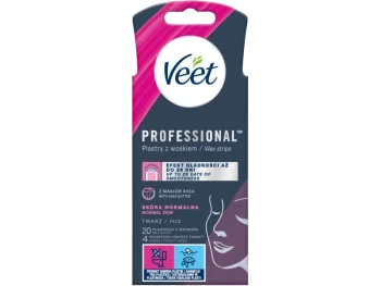 Zdjęcie produktu Veet Professional z woskiem do depilacji twarzy, plaster