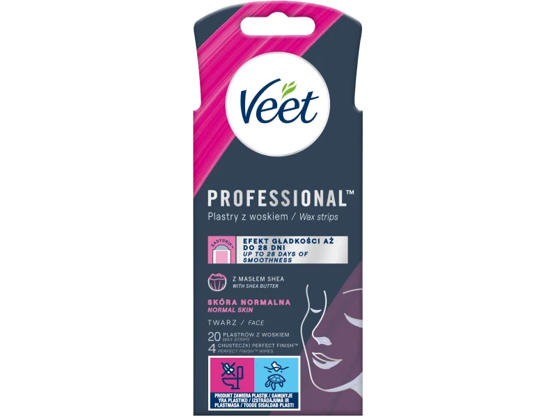 Veet Professional z woskiem do depilacji twarzy, plaster