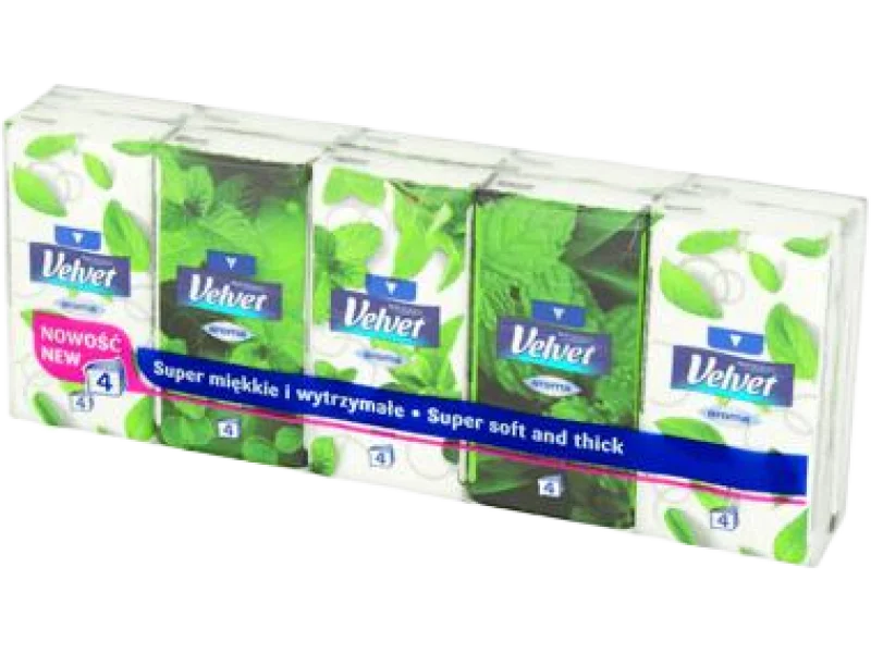 VELVET AROMA, zapach mięty, chusteczki