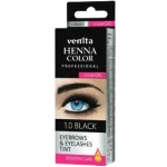 Venita Henna Color, henna do brwi i rzęs, 1.0 Black, żel
