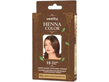 Zdjęcie produktu Venita Henna Color, ziołowa odżywka koloryzująca z naturalnej henny, 15 brąz, henna w kremie