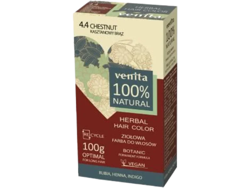 Venita Herbal Hair Color ziołowa farba do włosów 4.4 kasztanowy brąz, proszek