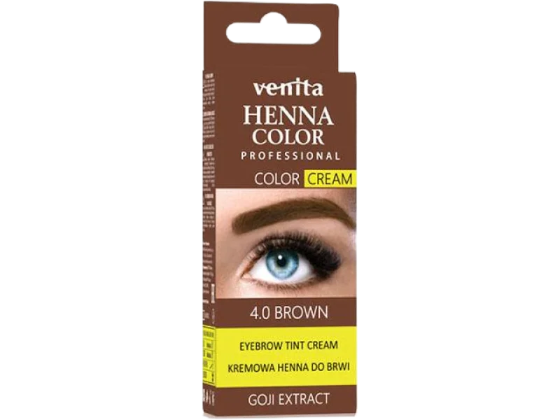 VENITA Kremowa henna do brwi, 4.0 brąz, henna w kremie
