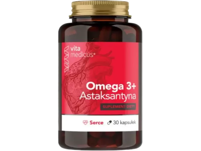 VitaMedicus Omega 3 + Astaksantyna Serce, kapsułki