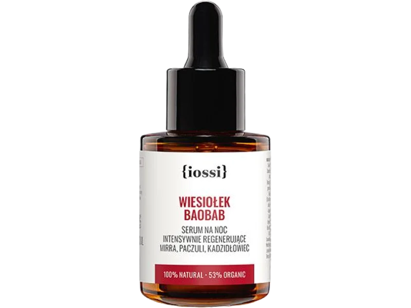 Wiesiołek Baobab intensywnie regenerujące na noc, mirra, paczuli, kadzidłowiec, serum