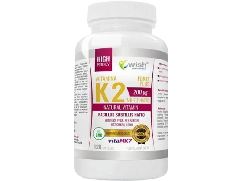 Wish witamina K2 Forte Plus, kapsułki, 200 µg