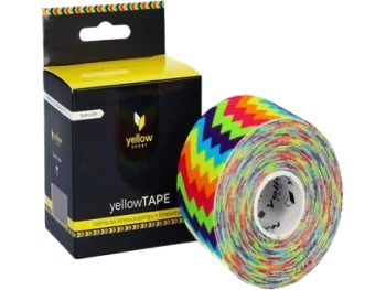 Zdjęcie produktu yellowTAPE, kolor: tęczowy zygzak YT-55-RZ, taśma kinezjologiczna