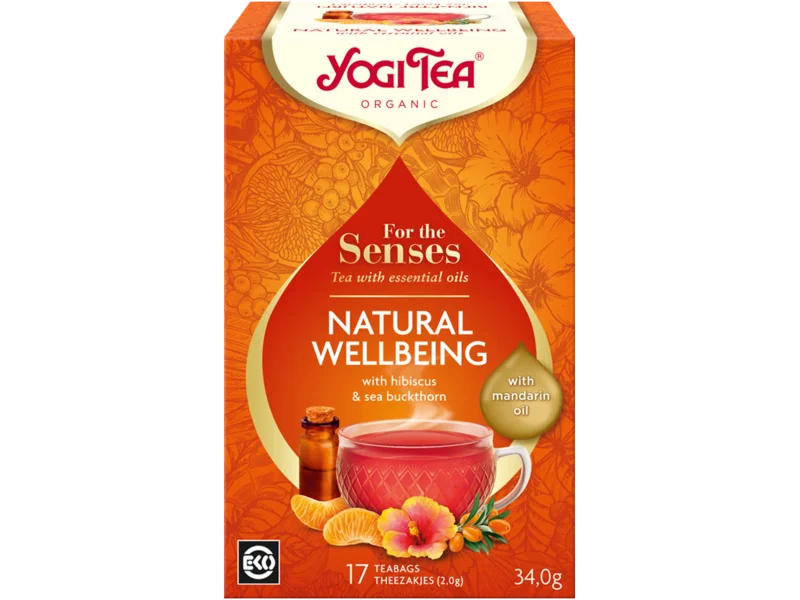 Yogi Tea For the Senses Natural Wellbeing szczęście z natury BIO, herbata ekspresowa
