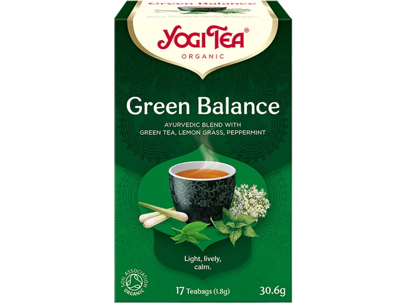 Yogi Tea Organic green balance zielona harmonia BIO, herbata ekspresowa