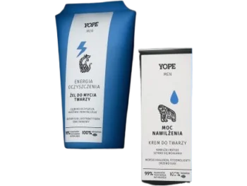 Zdjęcie produktu Yope Men Wood żel do mycia twarzy + krem nawilżający do twarzy, zestaw