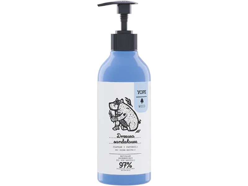 Yope naturalny regenerujący żel pod prysznic drzewo sandałowe szafran i patchouli
