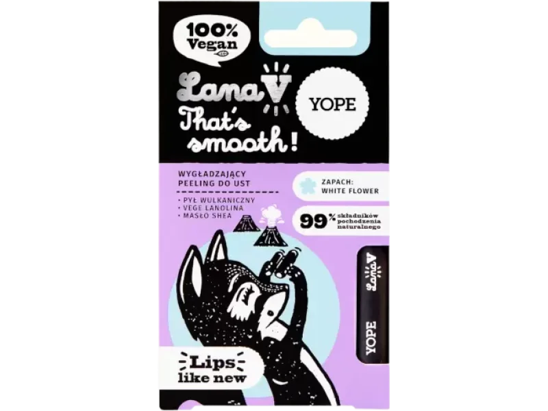 Yope wygładzający peeling do ust odnowa i regeneracja Lana, sztyft