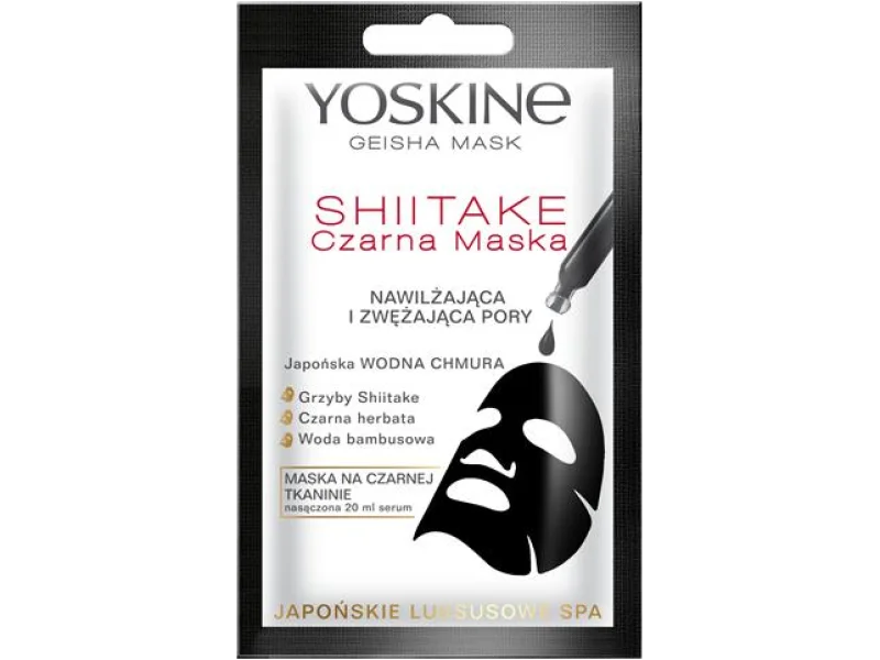 YOSKINE GEISHA MASK Maska na czarnej tkaninie SHIITAKE