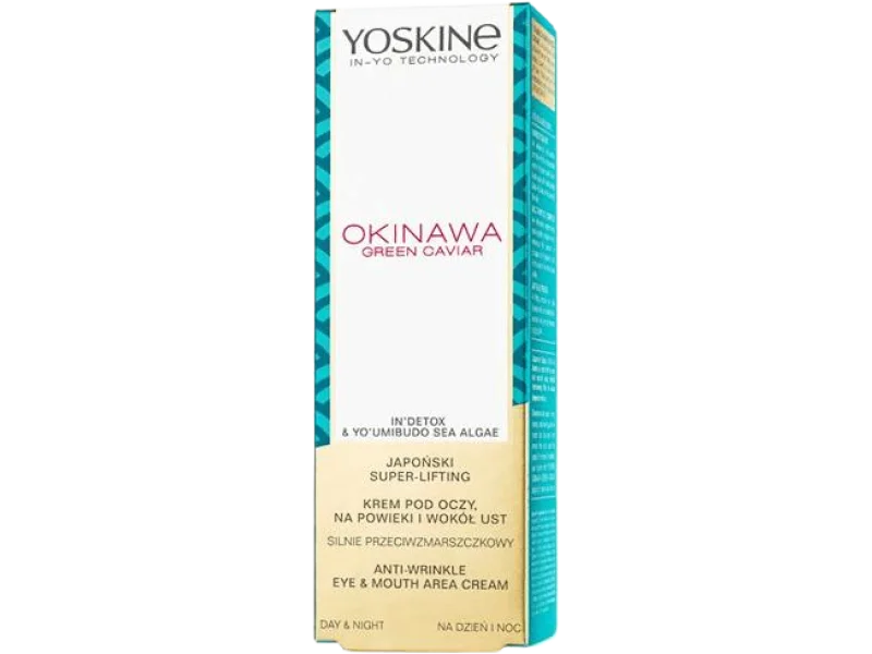 YOSKINE OKINAWA GREEN CAVIAR pod oczy, na powieki i wokół ust dzień/noc, krem