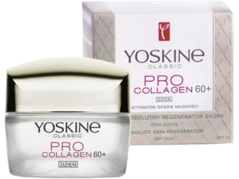 Yoskine Pro collagen 60+ absolutny regenerator skóry na dzień cera sucha, krem