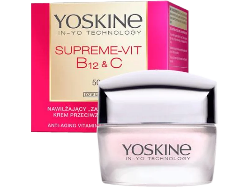 YOSKINE Supreme-Vit B12 + C nawilżający przeciwzmarszczkowy do twarzy na dzień, krem