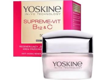 YOSKINE Supreme-Vit B12 + C regenerujący przeciwzmarszczkowy do twarzy na noc 50+, krem