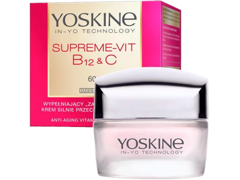 YOSKINE Supreme-Vit B12 + C wypełniający silnie przeciwzmarszczkowy do twarzy na dzień 60+, krem