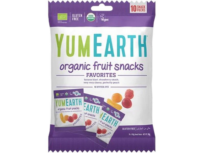 YumEarth Organic bez żelatyny EKO Fruit Snacks, żelki