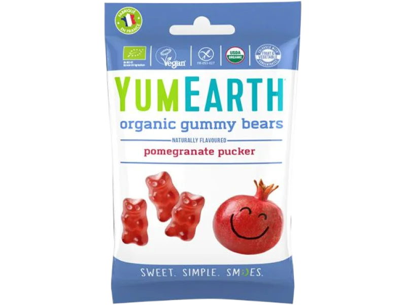 YumEarth Organic miśki owoc granatu EKO, żelki