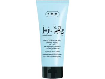 Ziaja Jeju młoda skóra czarny drobnoziarnisty peeling myjący do ciała, żel