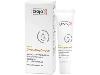 Zdjęcie produktu ZIAJA MED Kuracja dermatologiczna z witaminą C + HA/P esencja rewitalizująca na dzień, na noc, serum