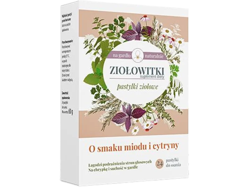 Ziołowitki ziołowe, pastylki do ssania