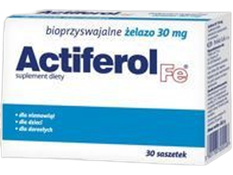 Actiferol Fe, proszek do sporządzania roztworu doustnego, 30 mg