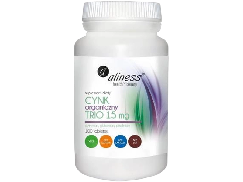 Aliness Cynk organiczny Trio, tabletki, 15 mg